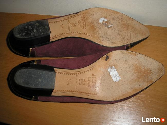 Czółenka skóra naturalna 39 25cm. Mareo junior