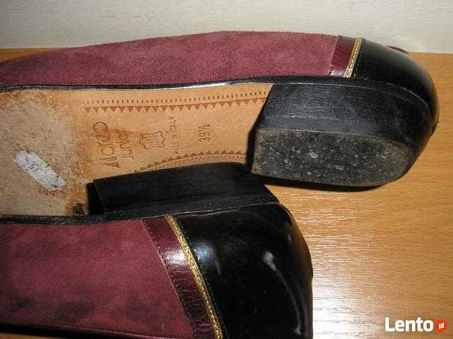 Czółenka skóra naturalna 39 25cm. Mareo junior