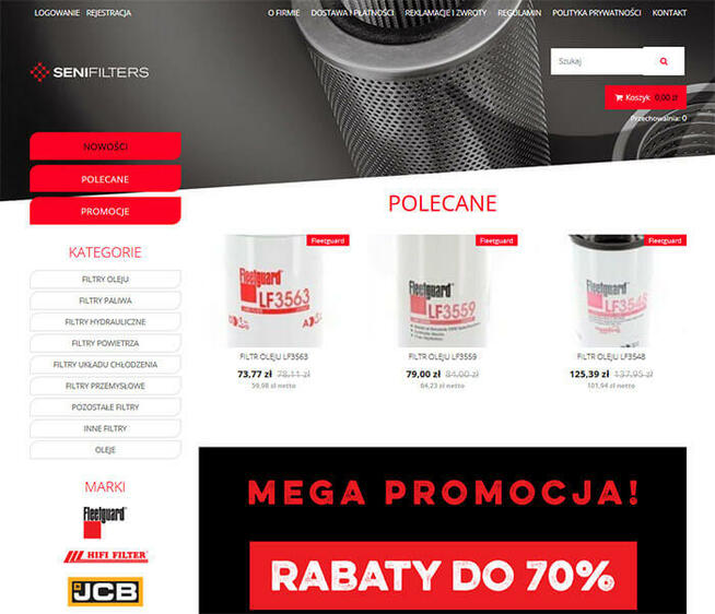 Seni Filters - Filtry do maszyn, przemysłowe, hurtownia