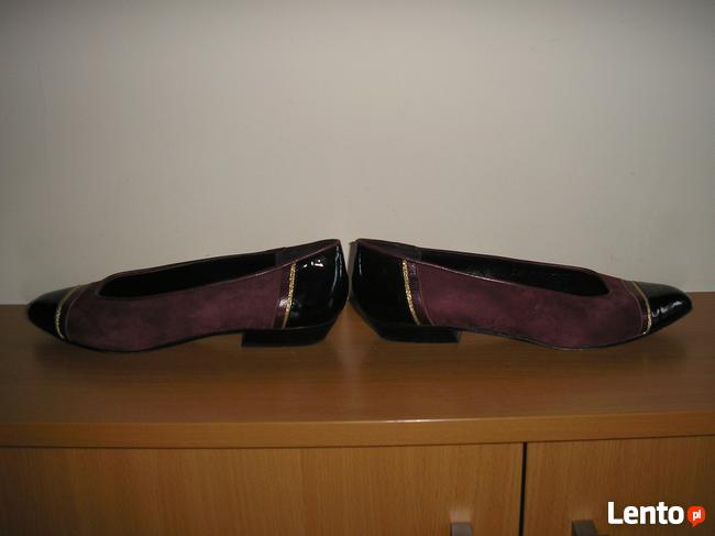 Czółenka skóra naturalna 39 25cm. Mareo junior