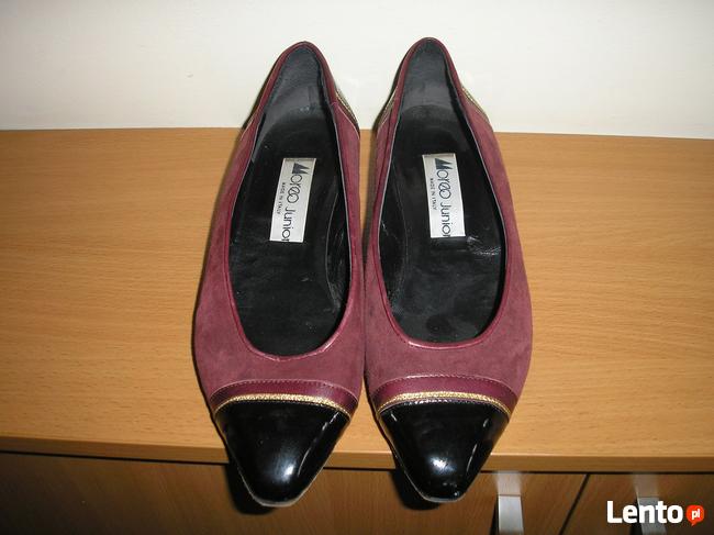 Czółenka skóra naturalna 39 25cm. Mareo junior