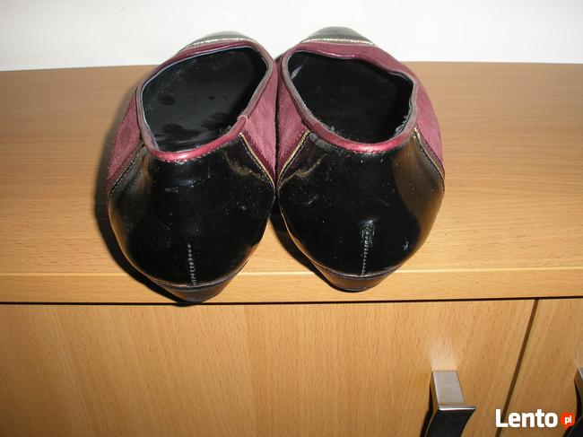 Czółenka skóra naturalna 39 25cm. Mareo junior