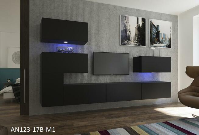 Meblościanka MANHATTAN N123 Zestaw Salon tv Mat