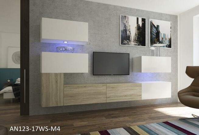 Meblościanka MANHATTAN N123 Zestaw Salon tv Mat