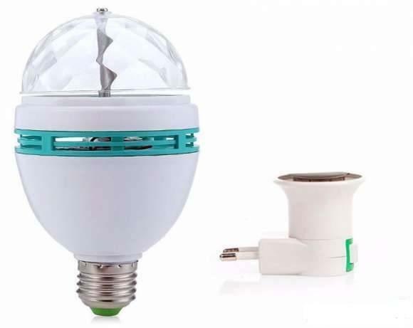 Żarówka DISCO Laser RGB LED 3W E27 + GNIAZDO