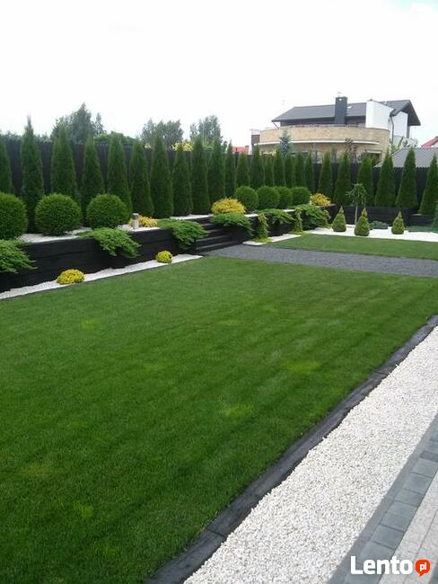 Usługi ogrodnicze trawa z rolki nawadnianie ogrodu trawnik