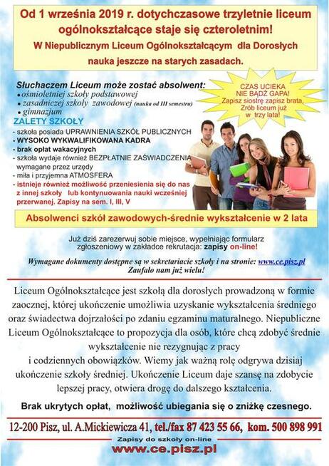 Niepubliczne Liceum Ogólnokształcące dla Dorosłych