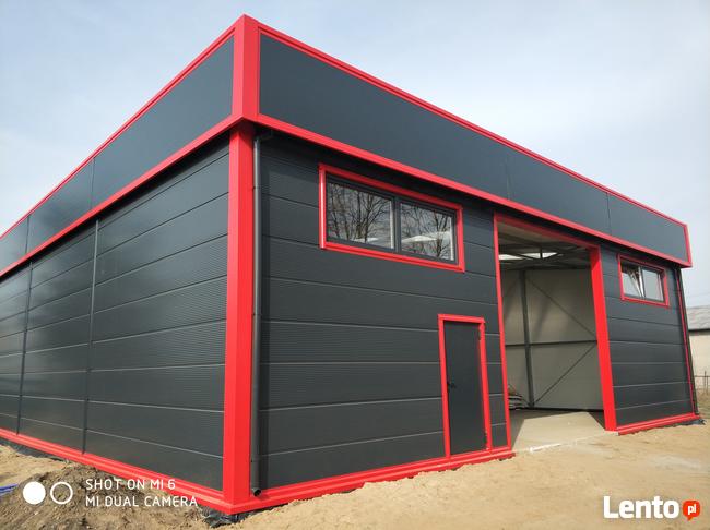 GARAŻ OCIEPLANY HALA MAGAZYNOWA 15 X 15 M. PŁYTA WARSTWOWA