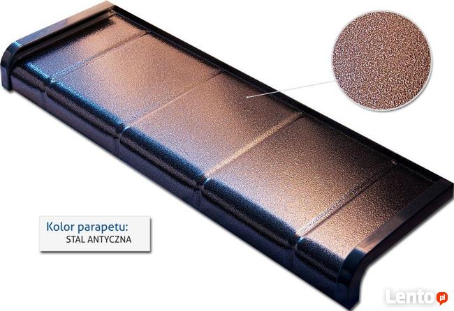 Parapety Aluminiowe Soft Line Płytka Antracyt i Miedź Antycz