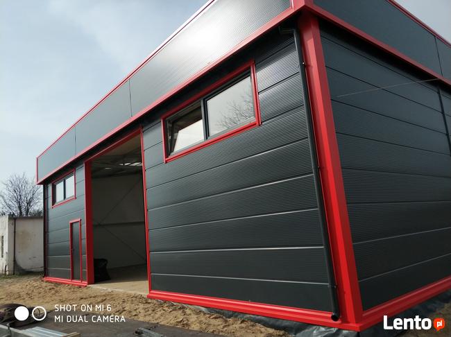 GARAŻ OCIEPLANY HALA MAGAZYNOWA 15 X 15 M. PŁYTA WARSTWOWA