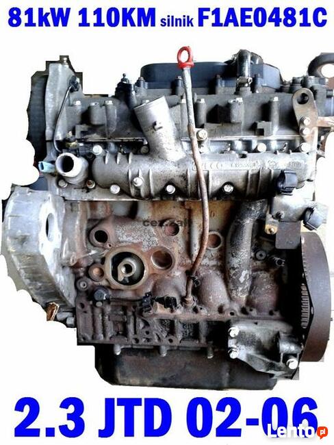 SILNIK 2.3 JTD 110KM Fiat Ducato II 244 2002-2006 F1AE0481C