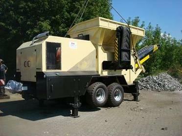 Zestawy mobilne kruszące, przesiewające, kruszarki itp.