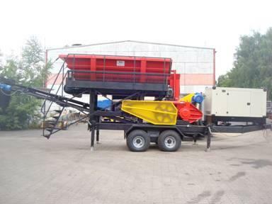 Zestawy mobilne kruszące, przesiewające, kruszarki itp.