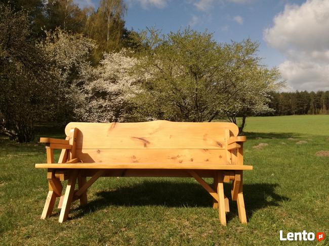 Okazja! Ławka ogrodowa, ławka rozkładana, 2w1, ławko-stół