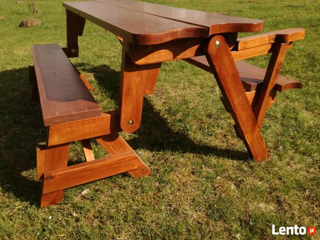 Okazja! Ławka ogrodowa, ławka rozkładana, 2w1, ławko-stół