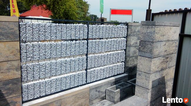 Przęsło gabionowe stylowe ogrodzenie domu