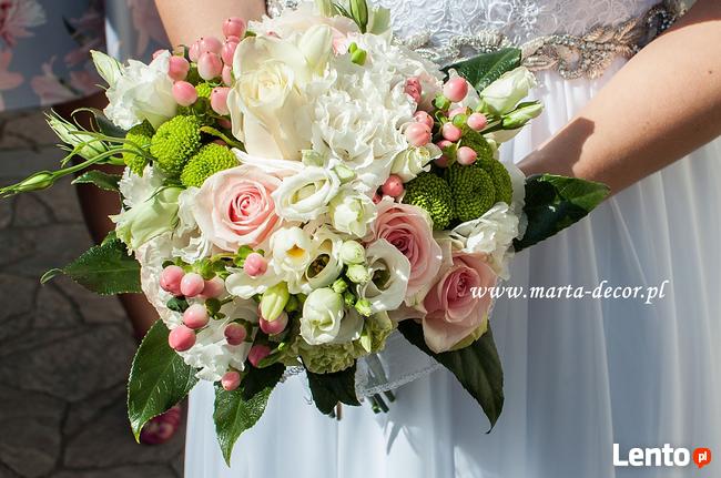 Dekoracje ślubne koscioła, sali, pojazdu, florystyk