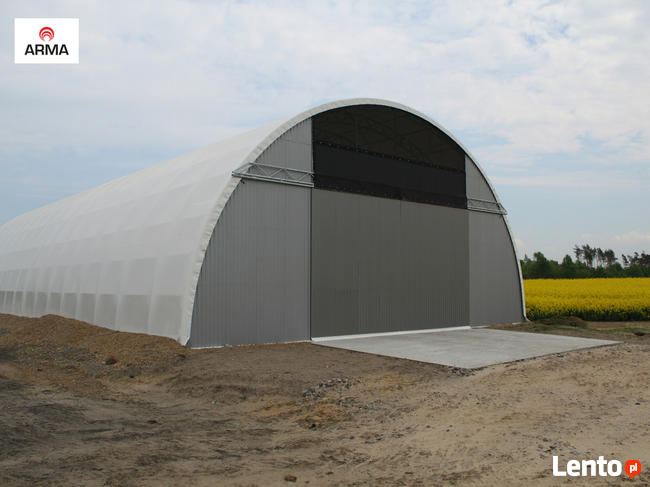 magazyn hala łukowa konstrukcja siano zboże 15x40