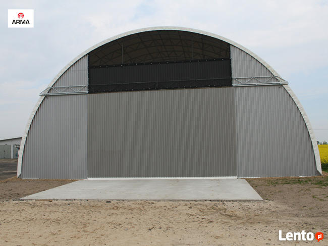 hala tunelowa łukowa magazyn wiata garaż konstrukcja 15x22