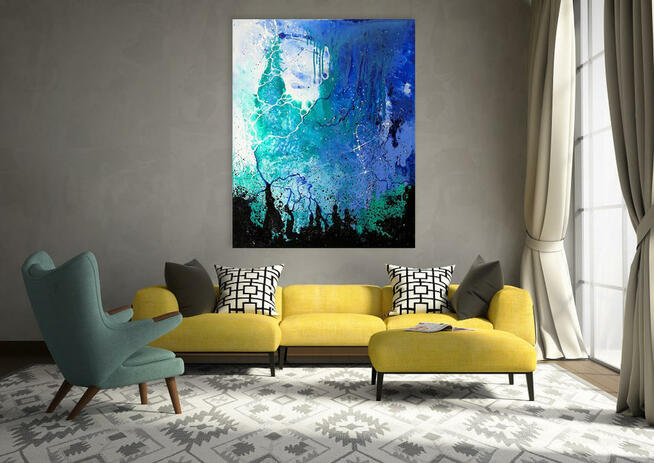 "TAM, GDZIE RODZĄ SIĘ GWIAZDY" obraz na płótnie 100x80cm