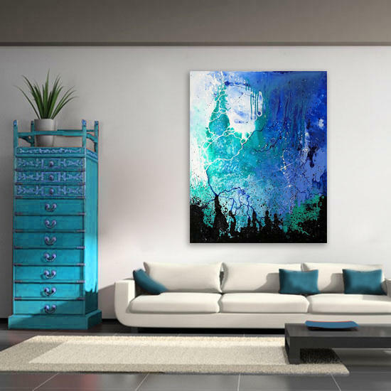 "TAM, GDZIE RODZĄ SIĘ GWIAZDY" obraz na płótnie 100x80cm