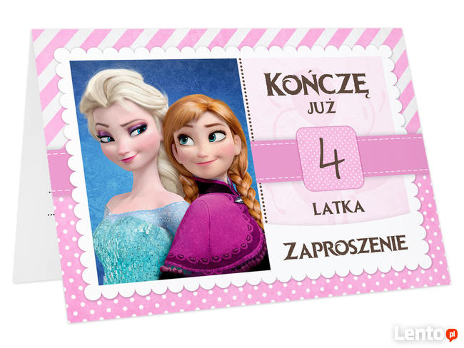ZAPROSZENIA na URODZINY dla dziecka 4 5 6 7 8 lat (ZKL)