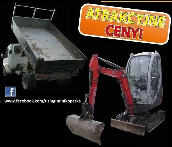 Usługi Minikoparka-Wywrotka do 3,5t - Przylacza wod-kan