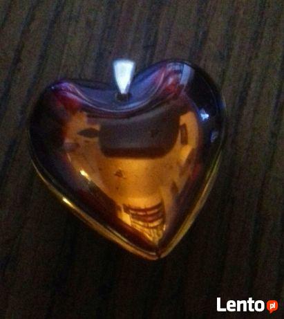 wisiorek serce kryształ tytanowy srebro 925