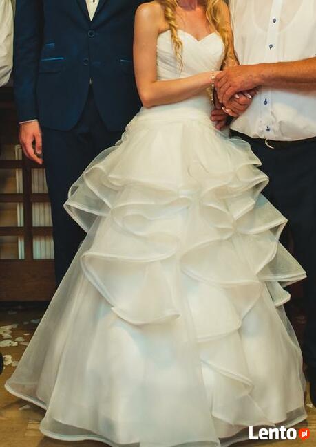 Suknia Ślubna - Tulipan Falbany 34/36