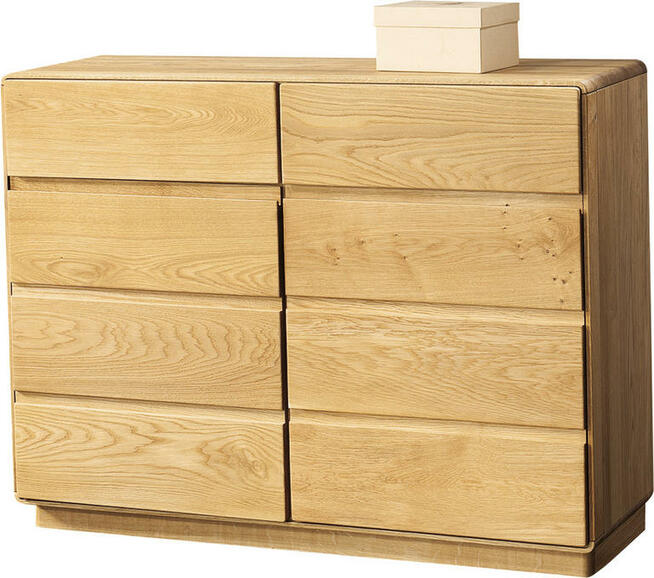 Komoda LITE DREWNO DĘBOWE NATURALNE 2 szuflady, 2 drzwi