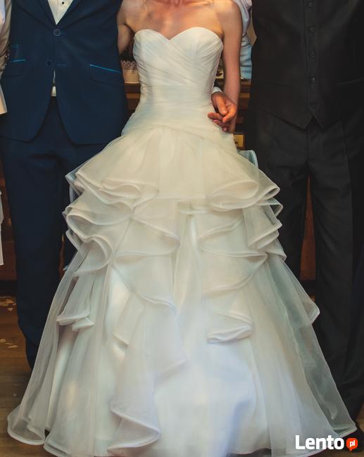 Suknia Ślubna - Tulipan Falbany 34/36