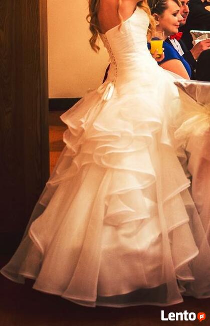 Suknia Ślubna - Tulipan Falbany 34/36