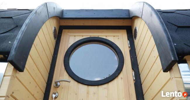 SAUNA beczka ogrodowa Z WEJŚCIEM BOCZNYM Ø2.2m x 6,0 m