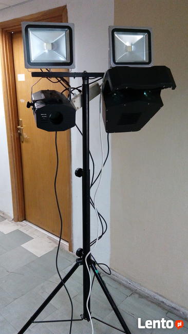 Efekty dyskotekowe LED, oświetlenie zestaw na statyw, POLECAM!