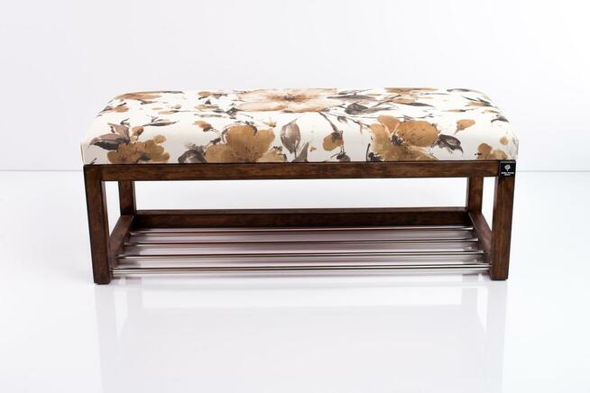 Ławeczka Pufa Tapicerowana Siedzisko Gładkie