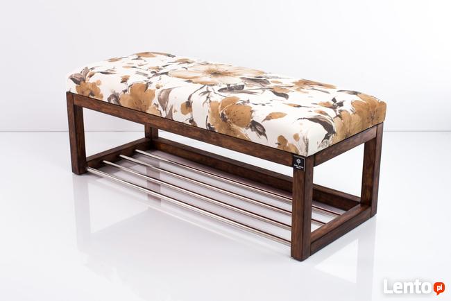 Ławeczka Pufa Tapicerowana Siedzisko Gładkie