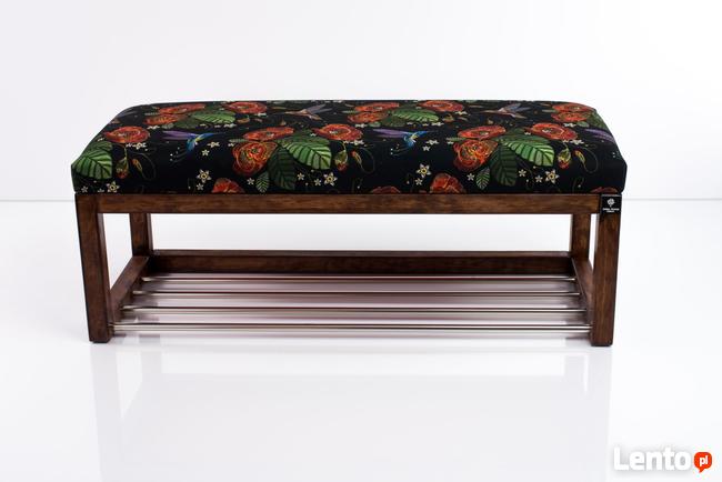 Ławeczka Pufa Tapicerowana Siedzisko Gładkie