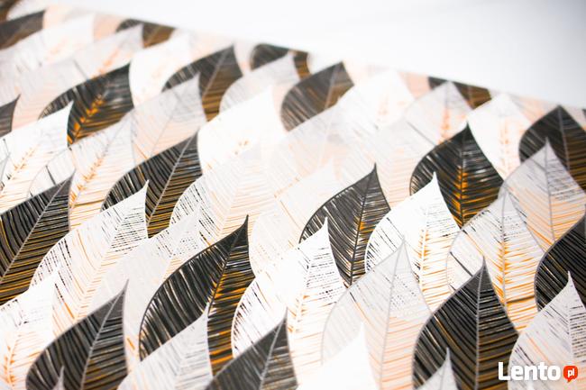 Ławeczka Pufa Tapicerowana Siedzisko Gładkie Ażurowe Liście