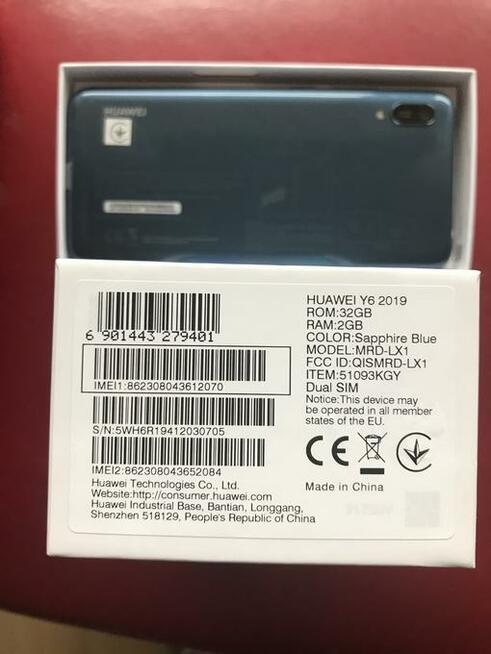 Huawei Y6 2019 nowy, gwarancja