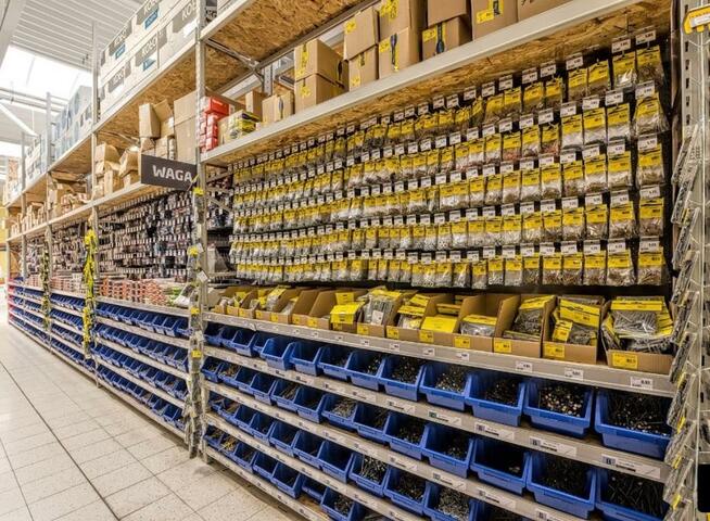 Regał magazynowy na magazyn do marketu budowkalego