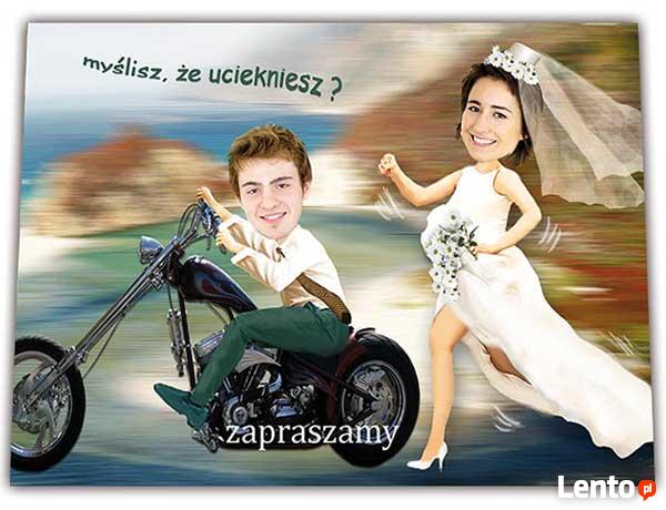 zaproszenia ślubne na ślub ze zdjęciem fotomontaż