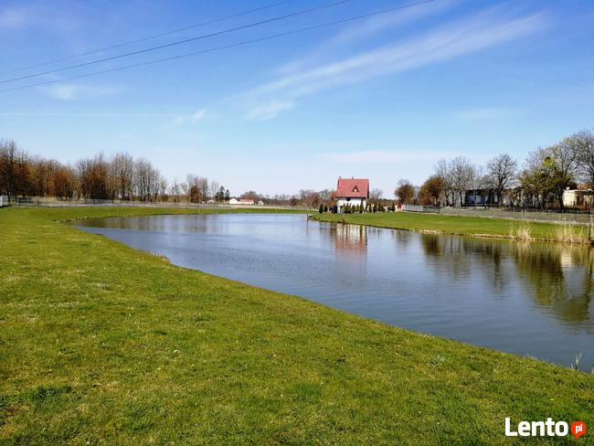 Całoroczny DOM NA PALACH ogromny staw i działka PRYWATNIE