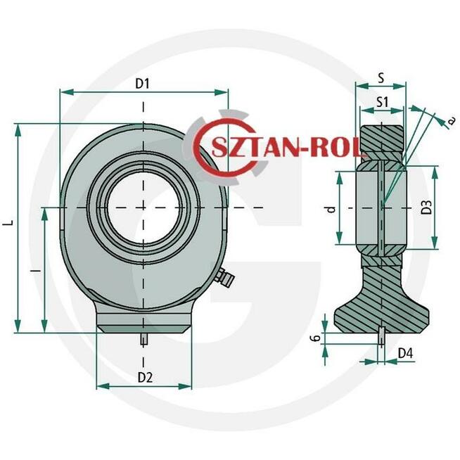 Ucho siłownika GK 20 D0 Różne