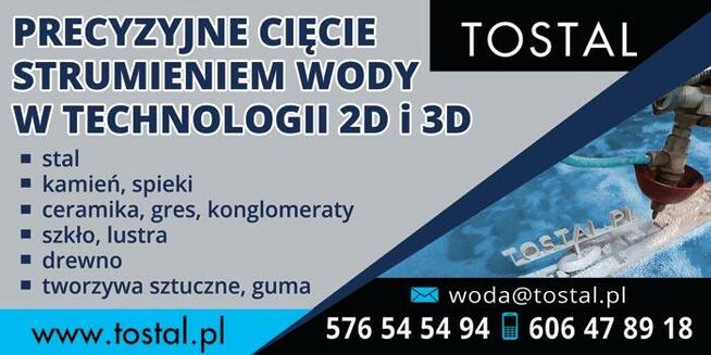 WATERJET CIĘCIE WODĄ strumieniem wody 5 osi