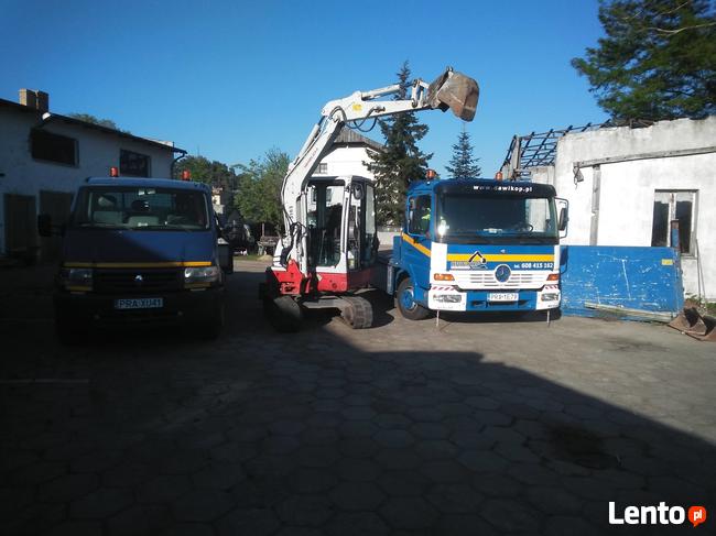 usługi minikoparką przeciski pod drogami