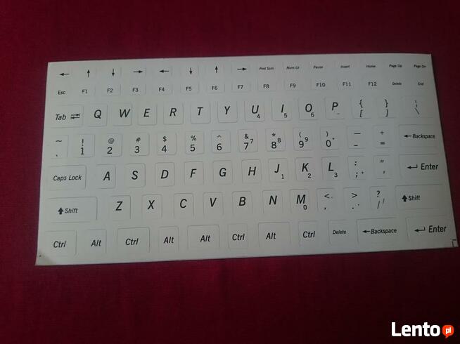 naklejki na klawiaturę, naklejki spolszczające na klawiaturę
