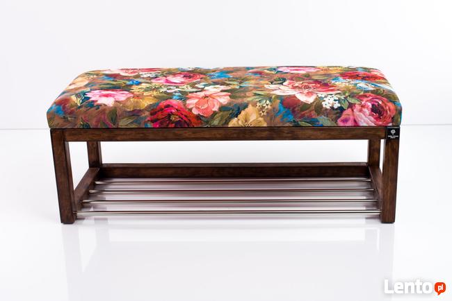 Ławeczka Pufa Tapicerowana Siedzisko Gładkie LEA 531