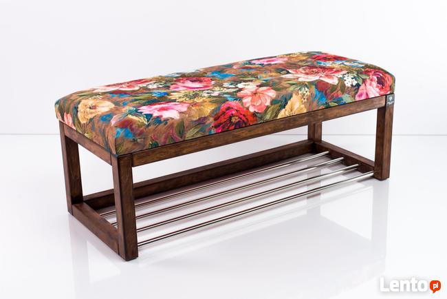 Ławeczka Pufa Tapicerowana Siedzisko Gładkie LEA 531