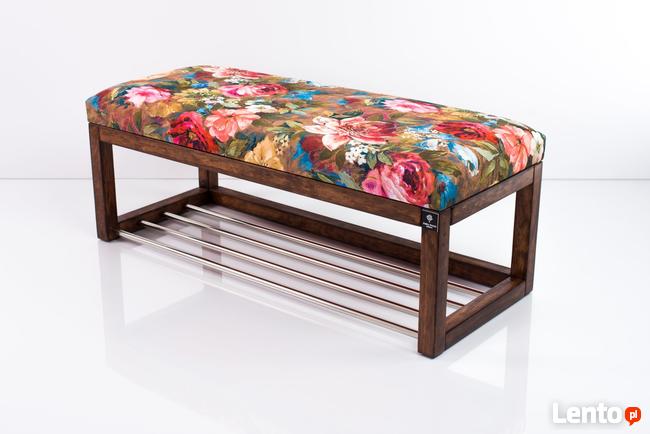 Ławeczka Pufa Tapicerowana Siedzisko Gładkie LEA 531