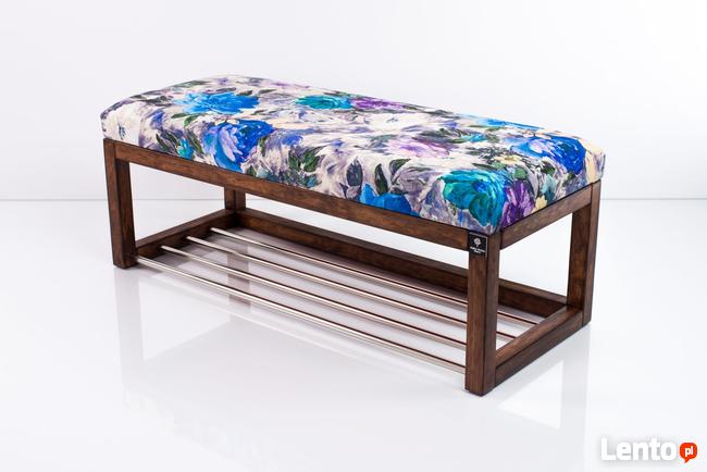 Ławeczka Pufa Tapicerowana Siedzisko Gładkie LEA 535